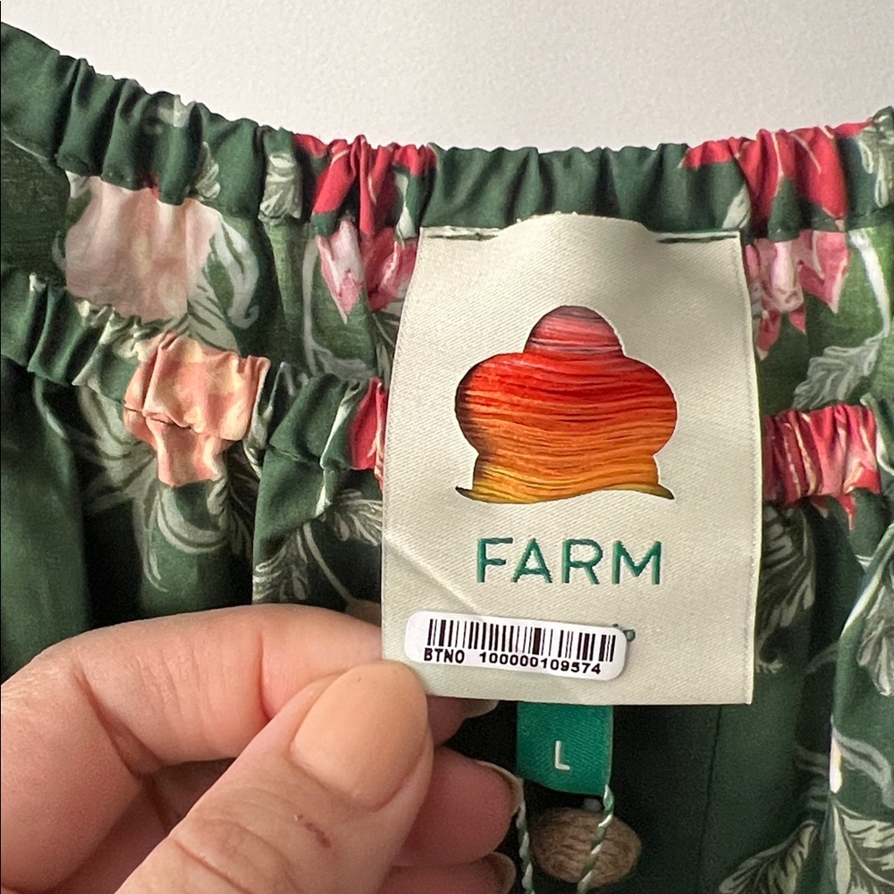 FARM RIO GARDEN GREEN MAXI DRESS L - Picture 10 of 14